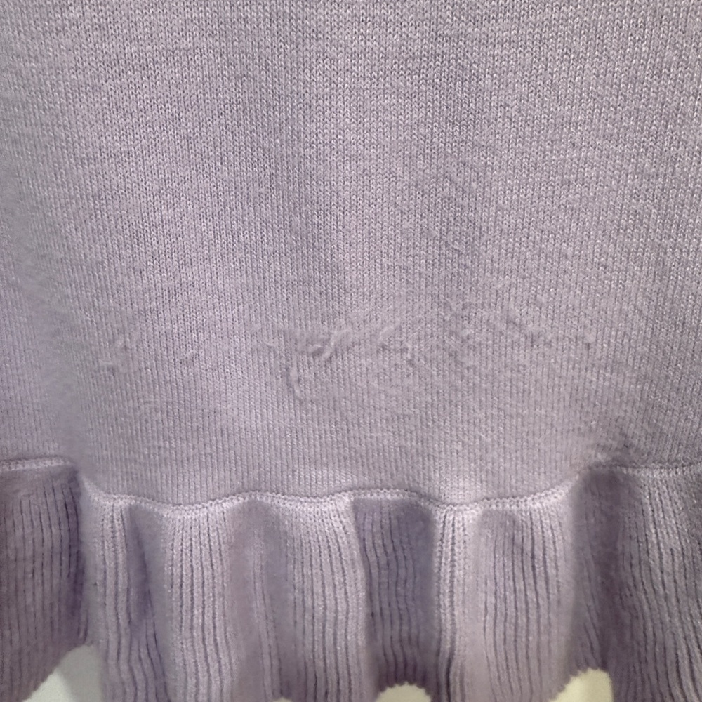 💜 Lilly Pulitzer Lavender Ruffle Hem Sweater – Size S - Picture 7 of 8